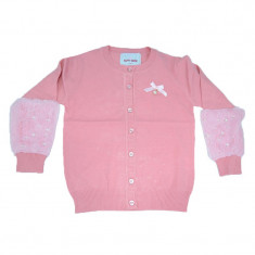 Cardigan maneca lunga fetite Happy House BL-295R, Roz foto