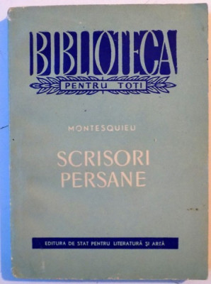 SCRISORI PERSANE de MONTESQUIEU ,1957 foto