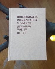 Carte Bibliografia Romaneasca Moderna (1831-1918) VOL IV Copertat foto