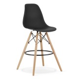 Scaun de bucatarie/bar, Artool, Lamal, PP, lemn, negru si natur, 54x55x107.5 cm, Leobert