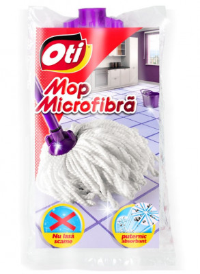 Rezerva Mop din Microfibra OTI Maimea S, Greutate 90 g, Culoare Alb/Mov foto