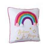 Perna Decorativa Alba Rainbow Glitter Pompon, 40 x 40 cm