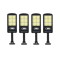 Set 4 lampi solare,120 LED, 6 COB, 90W, cu senzor de miscare, suport prindere inclus si telecomanda