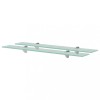 Rafturi Suspendate Sticla Gossi, 2 buc, 70x20 cm, Grosime 8mm, Transparent, Montare pe Perete, Capacitate 10kg