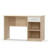 Cumpara ieftin Birou PC din mdf alb stejar sonoma Teyo 120x54x77 cm