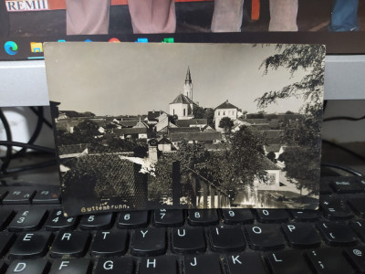Zăbrani, Guttenbrunn, Vedere generală cu biserica, fără editură, circa 1930, 205 foto