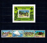 Anguilla 1982 - Cercetași, serie si colita neuzata