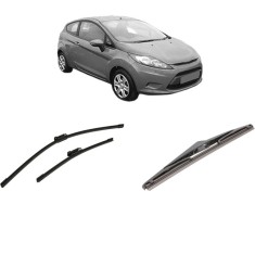 Set 3 stergatoare FORD FIESTA VI (CB1, CCN) din 2008-2018, pentru parbriz si luneta fata si spate auto, Bosch Twin-Aerotwin Multi, din cauciuc silicon