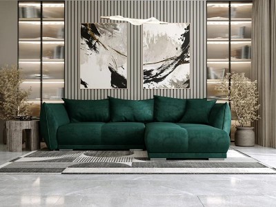 Coltar Botega in forma de L cu functie de dormit si depozitare foto