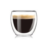 Cumpara ieftin Set cesti cafea termice cu pereti dubli Koken strat protector, din sticla borosilicata, 100 ml, Transparent - 1 x Cana