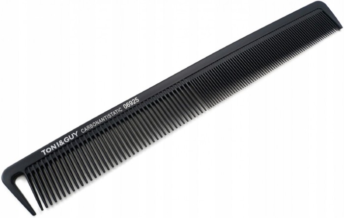 Pieptene de coafat drept pentru tuns și descurcat, antistatic, din carbon negru 06925