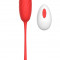Ou Vibrator Pearl Love Egg, 10 Moduri Vibratii, Remote Control, Silicon, USB, Rosu, 19.5 cm, Guilty Toys, Sexxify