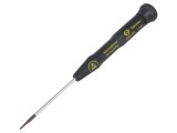 Șurubelniță de precizie C.K SL 1,2 ESD, v&acirc;rf plat, lamă oțel crom-vanadium-molibden, 160mm lungime