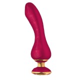 Cumpara ieftin Vibrator Shunga - Sanya Raspberry, cu lumini sincronizate, silentios si discret, 10 functii de vibratie, 18.5 cm, rosu