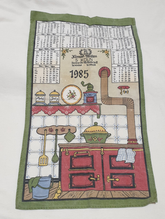Obiect vechi de colectie epoca socialista - Calendar panzat anul 1985