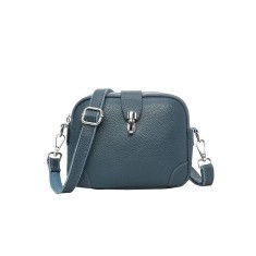 Geanta de dama, Eira GT3352, piele naturala, Albastru