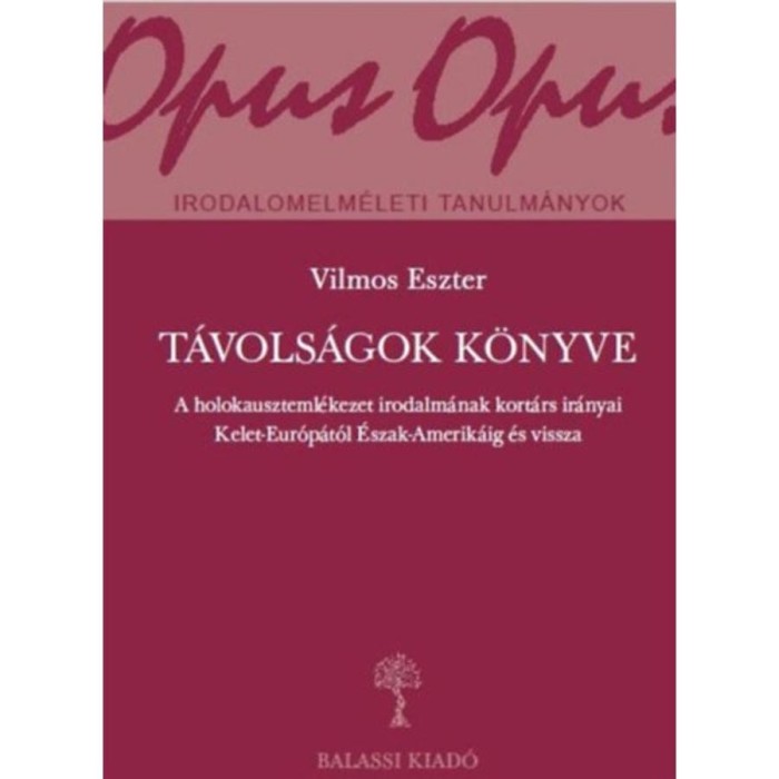 T&aacute;vols&aacute;gok k&ouml;nyve - A holokauszteml&eacute;kezet irodalm&aacute;nak kort&aacute;rs ir&aacute;nyai Kelet-Eur&oacute;p&aacute;t&oacute;l &Eacute;szak-Amerik&aacute;ig &eacute;s vissza - Vilmos Eszter