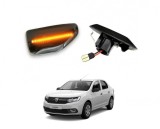 Cumpara ieftin Set Lampi LED Semnalizare Dinamica Dacia Logan 2 (2013-2020) Negre, Plug &amp; Play, Fara Eroare