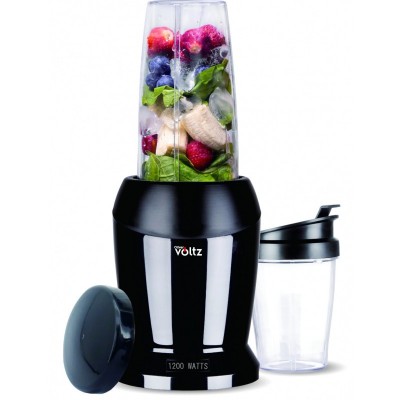 Nutri Blender Oliver Voltz, 1200 W, recipient 1000 ml, pahar cu capac 800 ml, Negru foto