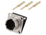 Conector Circular Soclu 3 PIN Crimpat Aurit RT360