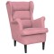 Fotoliu, roz, catifea - 1