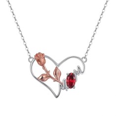 Lantisor argint 925, JW1697, model Mom, placat cu rodiu