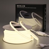 Banda LED COB BENLUN 20M, Lumina Naturala 4000K, IP65 Waterproof, 220V, Interior/Exterior