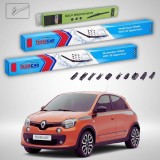Cumpara ieftin Ștergătoare Renault Twingo III Hatchback 2015-prezent | Set Față și Spate Flat Premium &ndash; TeamCar&reg;