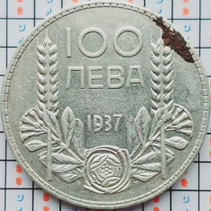 Bulgaria 100 Leva 1937 argint - Boris III - km 45 - A032