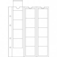 SET / 5 buc FOLII FOLIE OPTIMA 15 MONEDE 42 mm , dim 252 x 202 mm foto