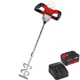 Einhell TE-MX 18 Li PXC + Starter Kit - Masina de amestecat 100 mm + Set 1 acumulator si incarcator Li-Ion 18 V 4 Ah