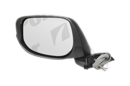 Oglinda exterioara Honda Jazz/Fit (Ge), 10.2008-01.2011, partea Dreapta, culoare sticla crom , sticla convexa, cu carcasa grunduita, cu incalzire, aj