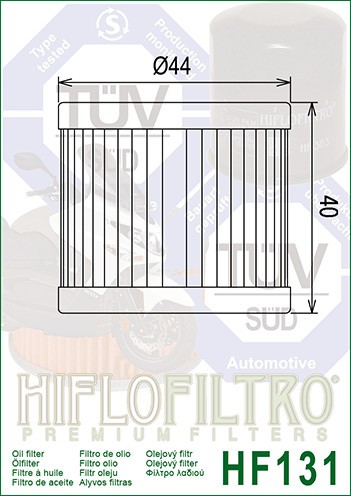 Filtru Ulei Hiflofiltro HF131 Hyosung , Keeway , Kreidler , Mash , Qingqi, Sachs... Cod Produs: MX_NEW 7230840MA