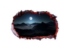 Autocolant decorativ, Gaura in perete, Planete, Multicolor, 83 cm, 37ST-1 foto