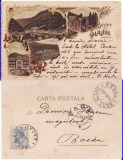 Slanic Moldova ( Bacau)- litografie 1899, Circulata, Printata