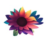 Cumpara ieftin Sticker decorativ Floare, Roz, 81 cm, 7941ST, Oem