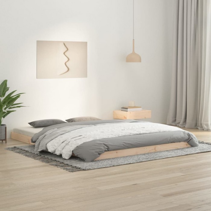 vidaXL Cadru de pat, 150x200 cm King Size, lemn masiv de pin 823439