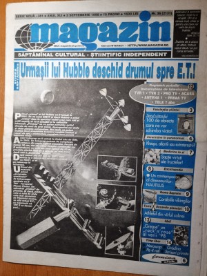 magazin 3 septembrie 1998-art schumacher,j.travolta,d.hasselhoff,lorenzo lamas foto