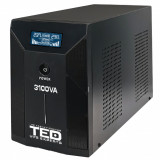 UPS 3100VA / 1800W LCD dispaly Line Interactive cu stabilizator 3 iesiri schuko TED UPS Expert TED001627 SafetyGuard Surveillance