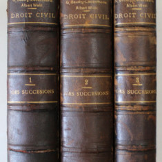 TRAITE THEORIQUE ET PRATIQUE DE DROIT CIVIL , DES SUCCESSIONS par G. BAUDRY - LACANTINERIE et ALBERT WAHL , TROIS VOLUMES 1895