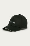 Emporio Armani șapcă de baseball din bumbac culoarea negru, cu imprimeu