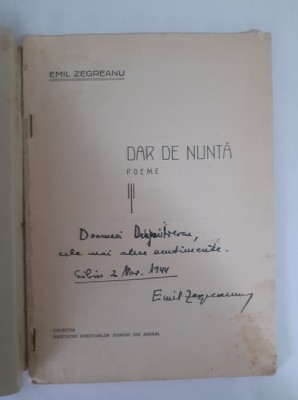 Emil Zegreanu - Dar de nunta (cu dedicatie) foto