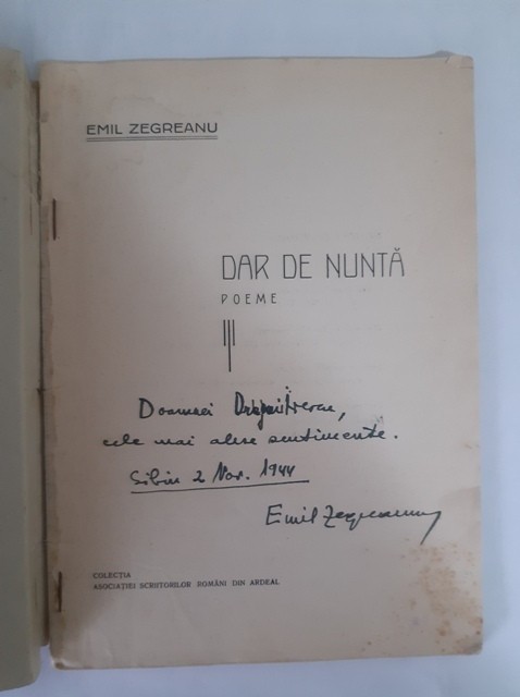 Emil Zegreanu - Dar de nunta (cu dedicatie)