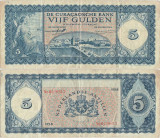 1958, 5 Gulden (P-45) - Cura&ccedil;ao