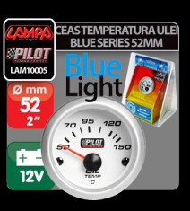 Ceas bord temperatura ulei, Blue serie 52mm - CBTU115 foto