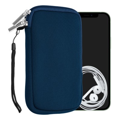Husa universala pentru telefon, L - 6.5&amp;quot;, Neopren, Albastru, 46188.3.116 foto