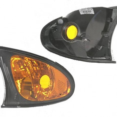 Lampa semnalizare fata Bmw Seria 3 (E46), Sedan/Combi, 10.2001-06.2005, fata, Dreapta, rama reflector negru, semnalizare portocalie; fara suport becu