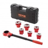 Trusa filiera pentru tevi Vevor, capete 1/4&quot;, 3/8&quot;, 1/2&quot;, 3/4&quot;, 1&quot;, 1-1/4&quot;, clichet, 7 piese