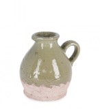 Cumpara ieftin Vaza flori teracota verde roz Orfeo 16x13x16 cm