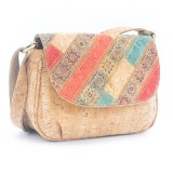 Geanta dama din pluta cu imprimeu etnic diagonal